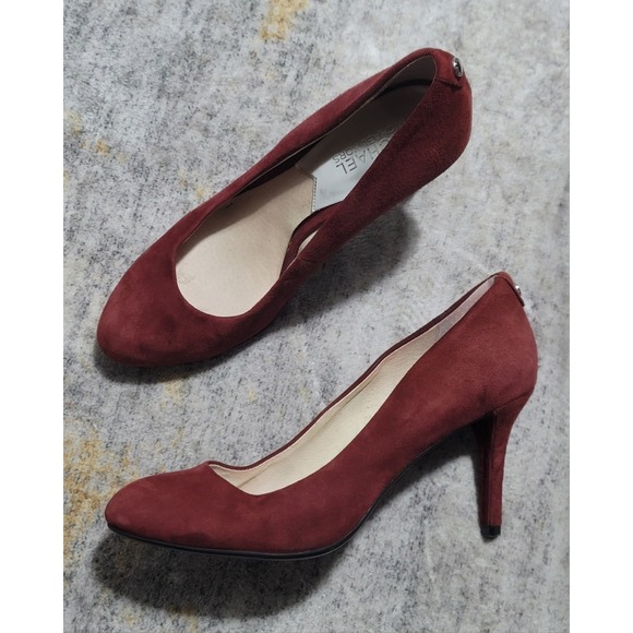 Michael Michael Kors Women's Burgundy Suede Pumps Heels Size 7 - Picture 2 of 12